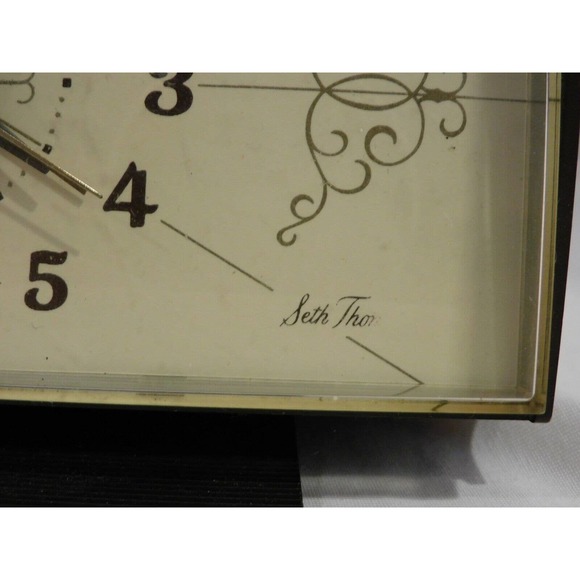 VINTAGE SETH THOMAS ELECTRIC ALARM CLOCK MADE IN THE USA WORKING CONDITION - Picture 4 of 7